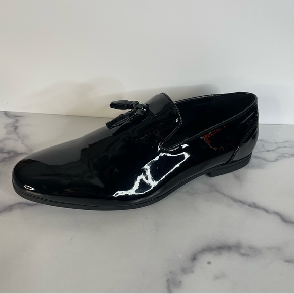ASOS Shoes Asos Design Black Patent Tassel Loafers Us Mens Sz W Nwt